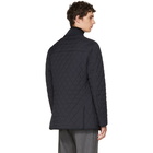 Brioni Reversible Blue Quilted Field Jacket