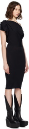 Rick Owens Black Concordians Twist Minidress