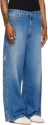 LU'U DAN Blue Side Zip Jeans