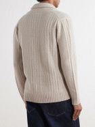 Altea - Shawl-Collar Wool and Cashmere-Blend Cardigan - Neutrals