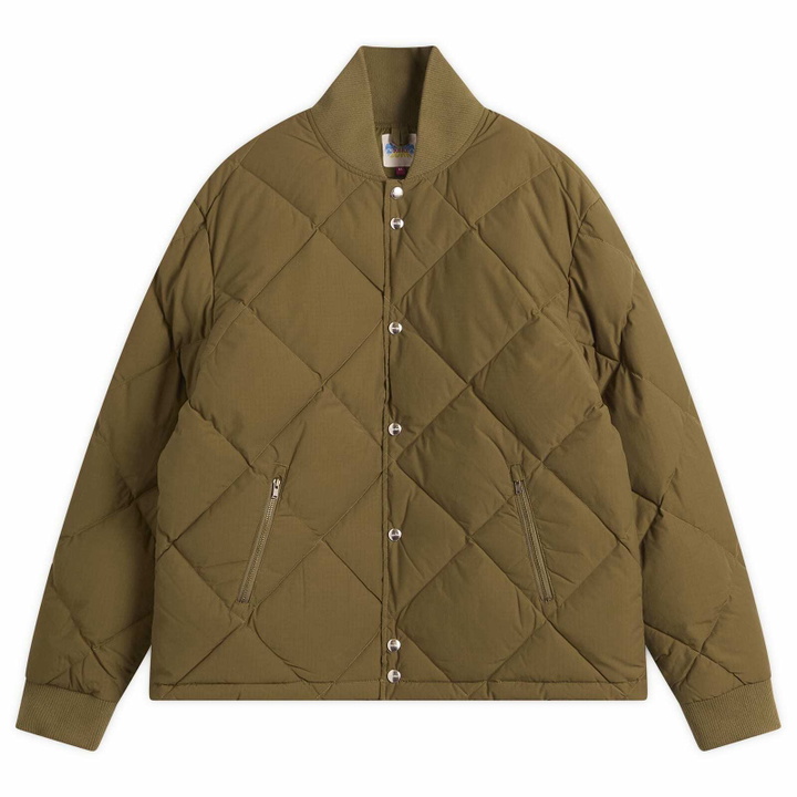 Photo: Dubbleware Men's Dubble Down Diamond Quilted Jacket in Military Green