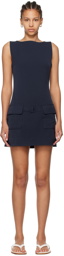 Staud Navy Sheila Minidress