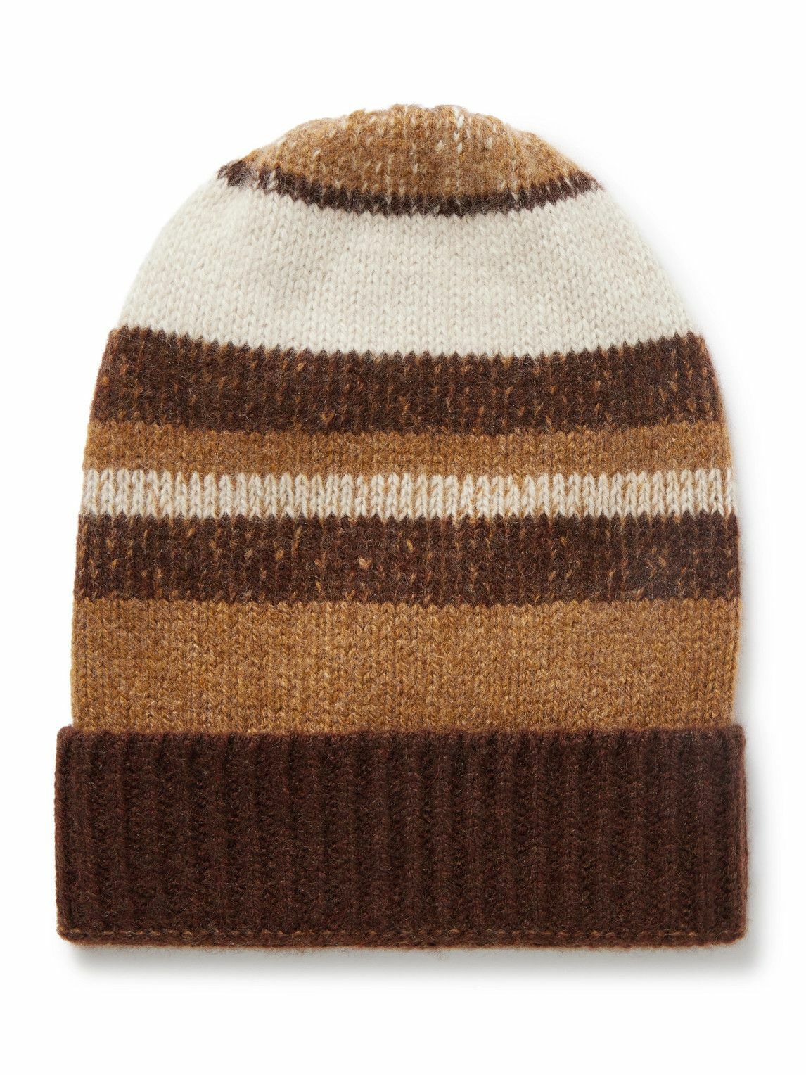The Elder Statesman - Striped Cashmere Beanie