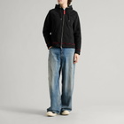 Navinder Nangla Mohawk Fur Hoodie in Black/Red