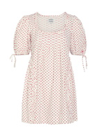 Damson Madder Meri Polka-dot Ruffled Cotton-poplin Mini Dress White