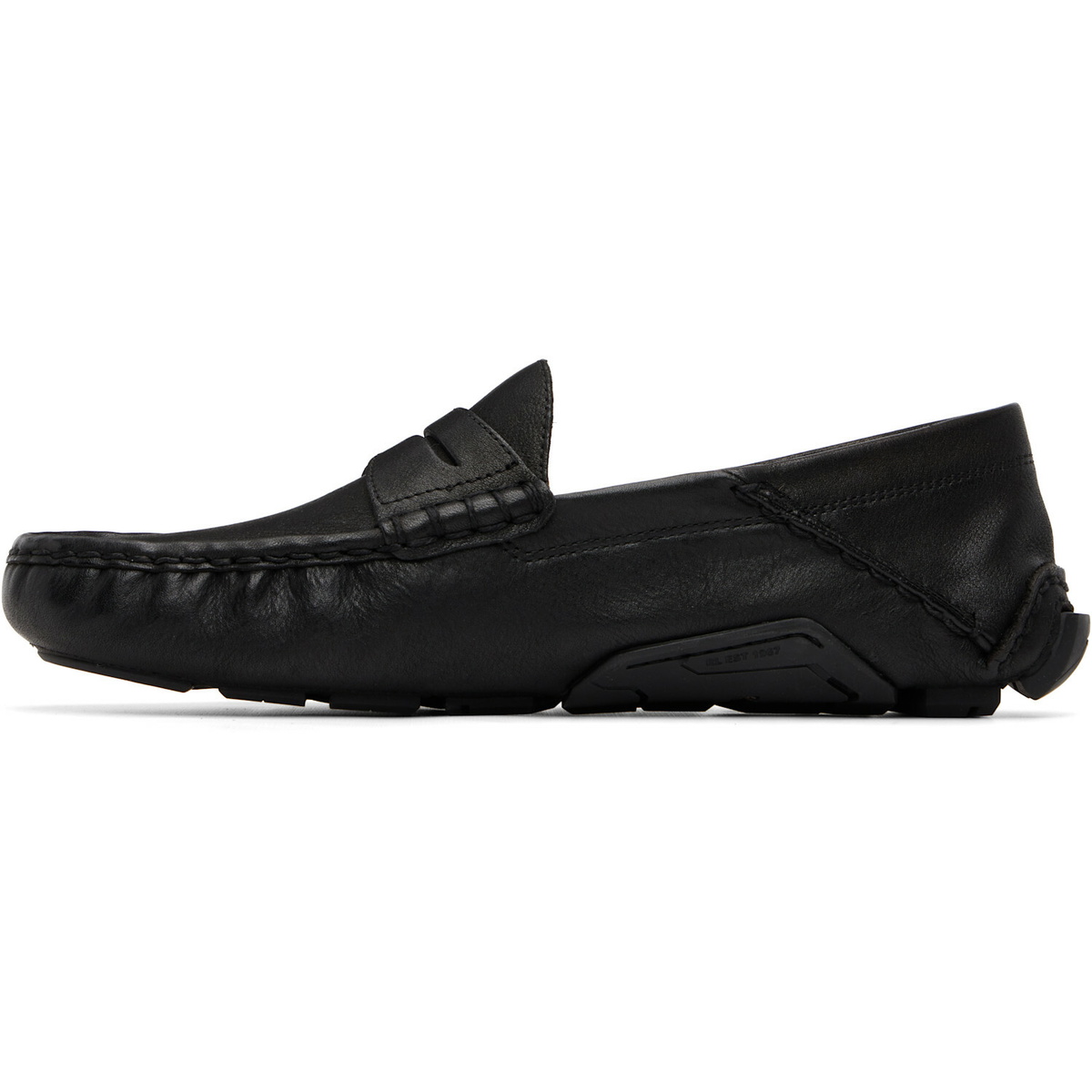 Polo Ralph Lauren Black Anders Leather Driver Loafers