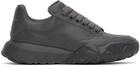 Alexander McQueen Grey Court Trainer Sneakers