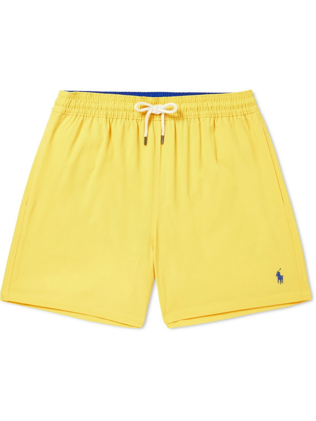 Photo: Polo Ralph Lauren - Traveler Mid-Length Recycled Swim Shorts - Yellow