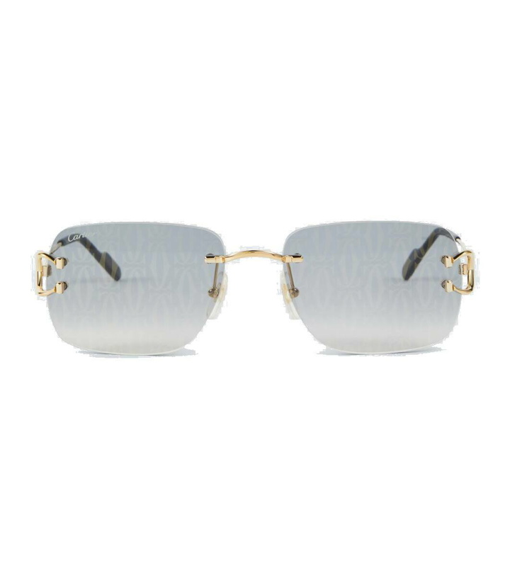 Photo: Cartier Eyewear Collection Monogram rectangular sunglasses
