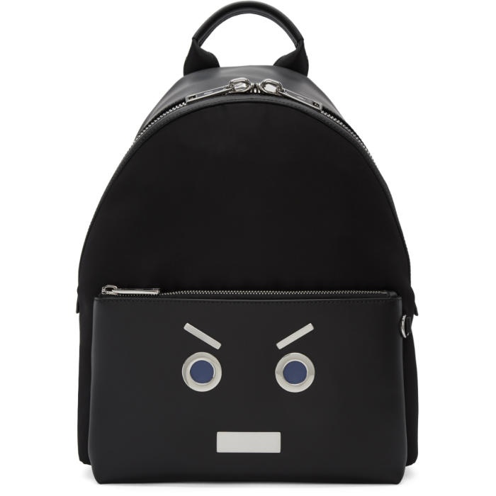 Photo: Fendi Black Fendi Faces Backpack