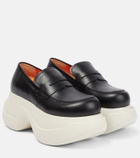 Marni - Leather platform loafers