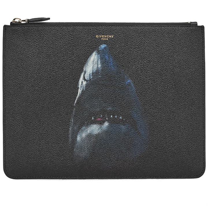 Photo: Givenchy Large Shark Print Zip Pouch