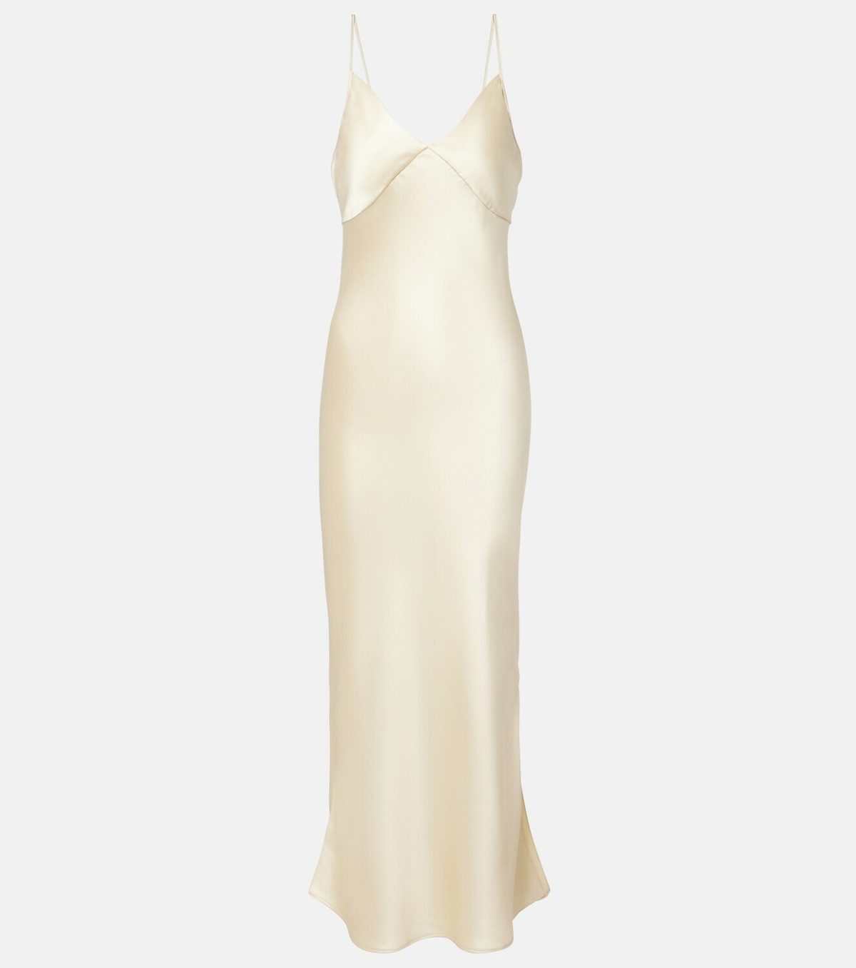 The Row Barika silk satin slip dress