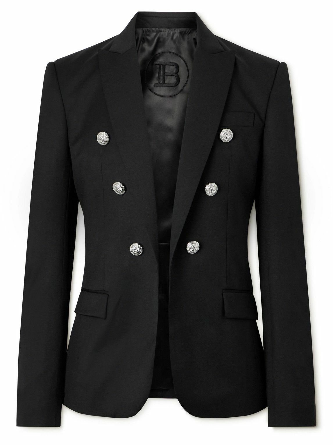 Balmain - Slim-Fit Wool-Twill Blazer - Black Balmain