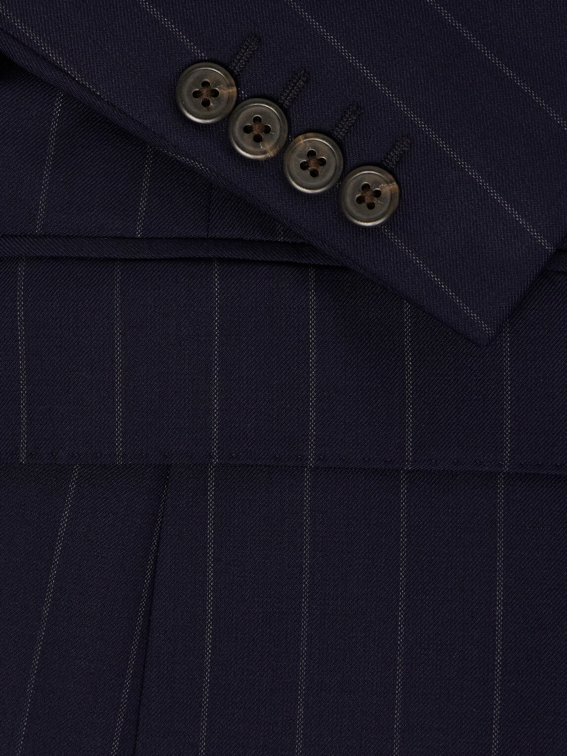 Polo Ralph Lauren - Double-Breasted Striped Wool-Blend Suit Jacket - Blue