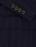 Polo Ralph Lauren - Double-Breasted Striped Wool-Blend Suit Jacket - Blue
