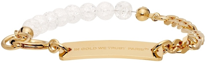 Photo: IN GOLD WE TRUST PARIS SSENSE Exclusive Gold Chain & Bead Bracelet