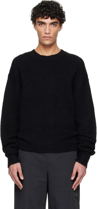 Photo: HELIOT EMIL Black Roan Alpaca Knit Sweater