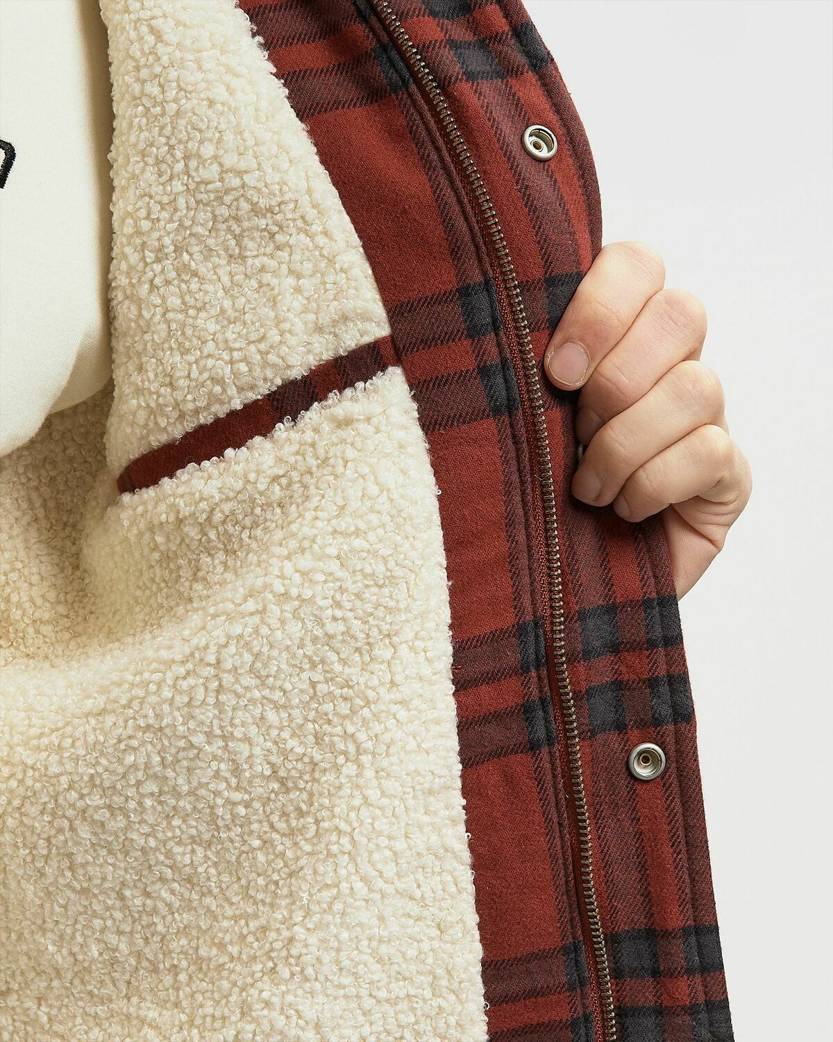 Levis FRANCISCO SHERPA FLANNEL Red Mens Overshirt