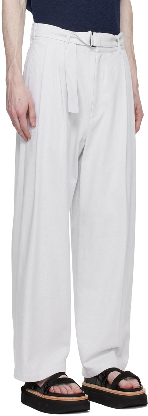 White Tailored Wide Leg Belted Trousers - Chenelle – Rebellious Fashion
