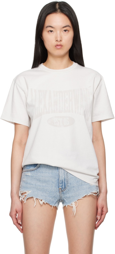 Photo: alexanderwang.t Off-White Distressed Logo T-shirt