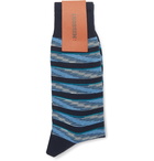 Missoni - Three-Pack Cotton-Blend Jacquard Socks - Navy