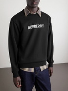 Burberry - Logo-Print Cotton-Jersey Sweatshirt - Black