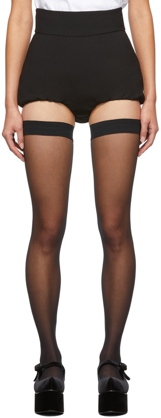 Photo: SHUSHU/TONG SSENSE Exclusive Black Mini Shorts