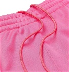 Needles - Glittered Webbing-Trimmed Tech-Jersey Track Pants - Pink