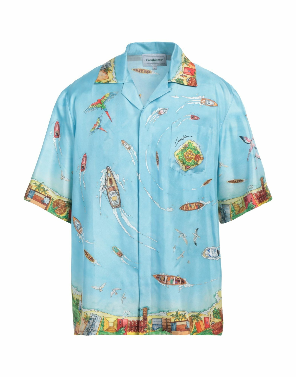 Casablanca Mens Shirt Sky in Blue