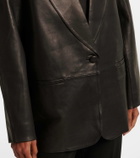 The Sei Slouchy leather blazer