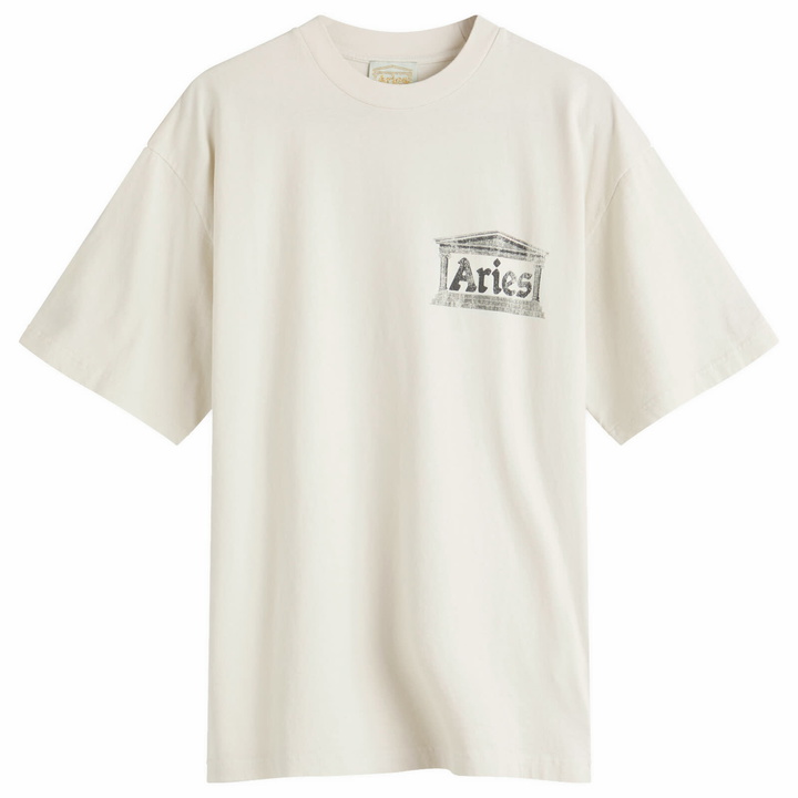 Photo: Aries Men's Aged Ancient Temple T-Shirt in Off White