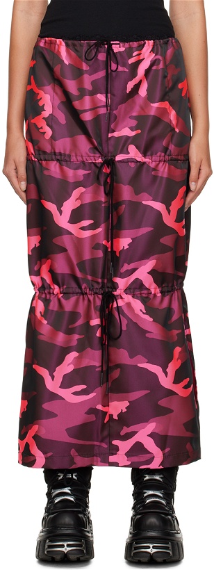 Photo: Anna Sui Pink Camouflage Maxi Skirt