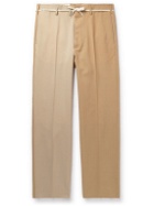 Marni - Straight-Leg Colour-Block Cotton-Canvas Trousers - Neutrals