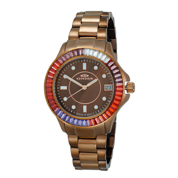 Photo: Oniss ON7324 BrownDial Ladies Watch ONJ7324-060BN-BNSC