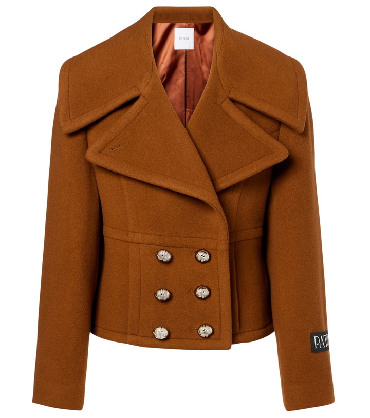 Photo: Patou Cropped wool-blend jacket