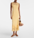 Ulla Johnson Idra lace-trimmed silk midi dress