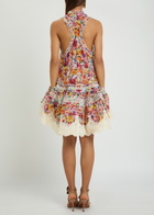 Zimmermann Luna Floral-print Linen and Silk-blend Mini Dress Multicoloured