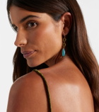 Octavia Elizabeth Santorini 18kt gold drop earrings with gemstones