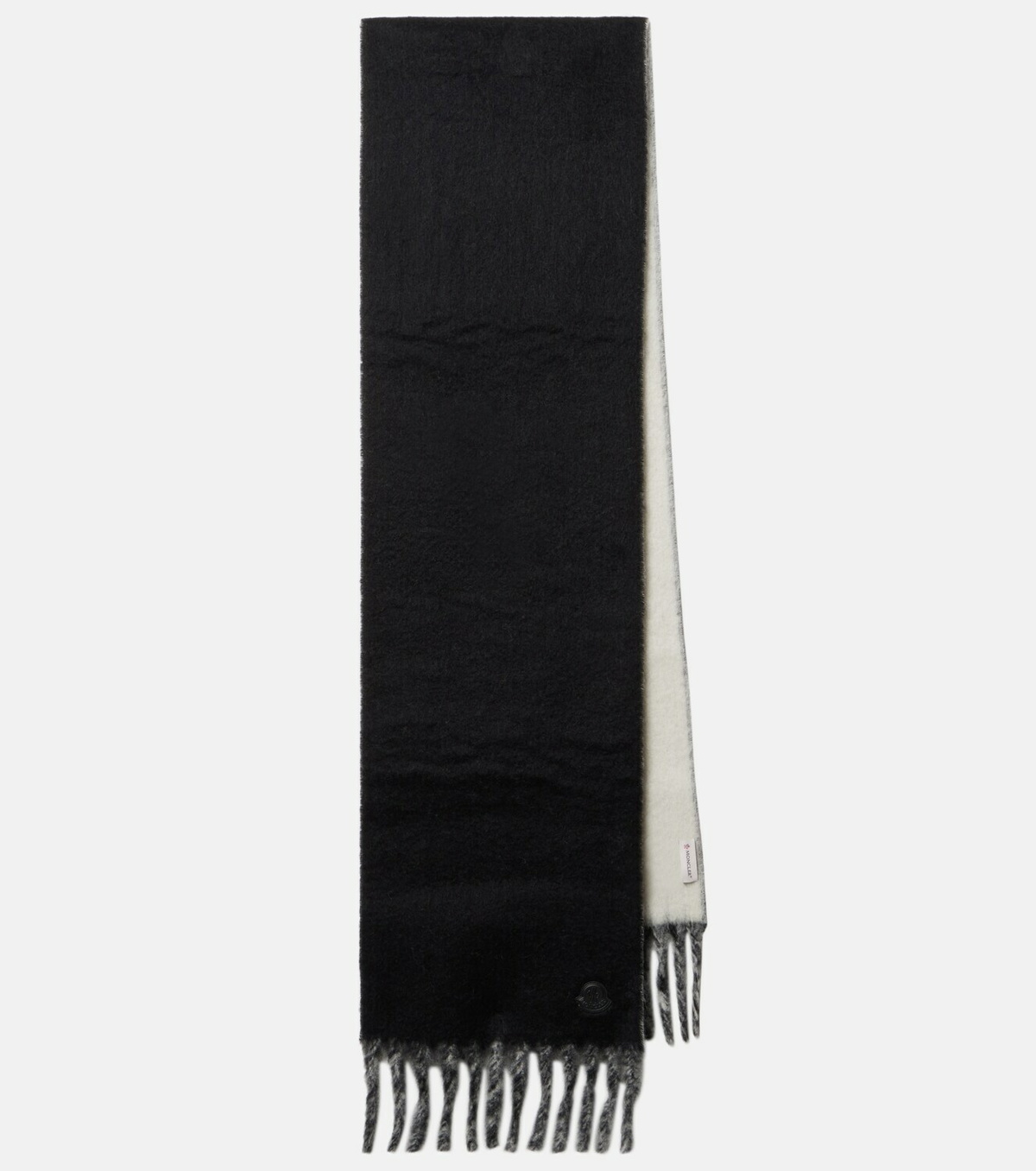 Moncler Logo alpaca and wool-blend scarf