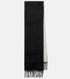 Moncler Logo alpaca and wool-blend scarf