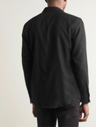 Zegna - Cotton and Cashmere-Blend Twill Shirt - Black