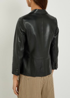 Vince Shrunken Leather Blazer Black