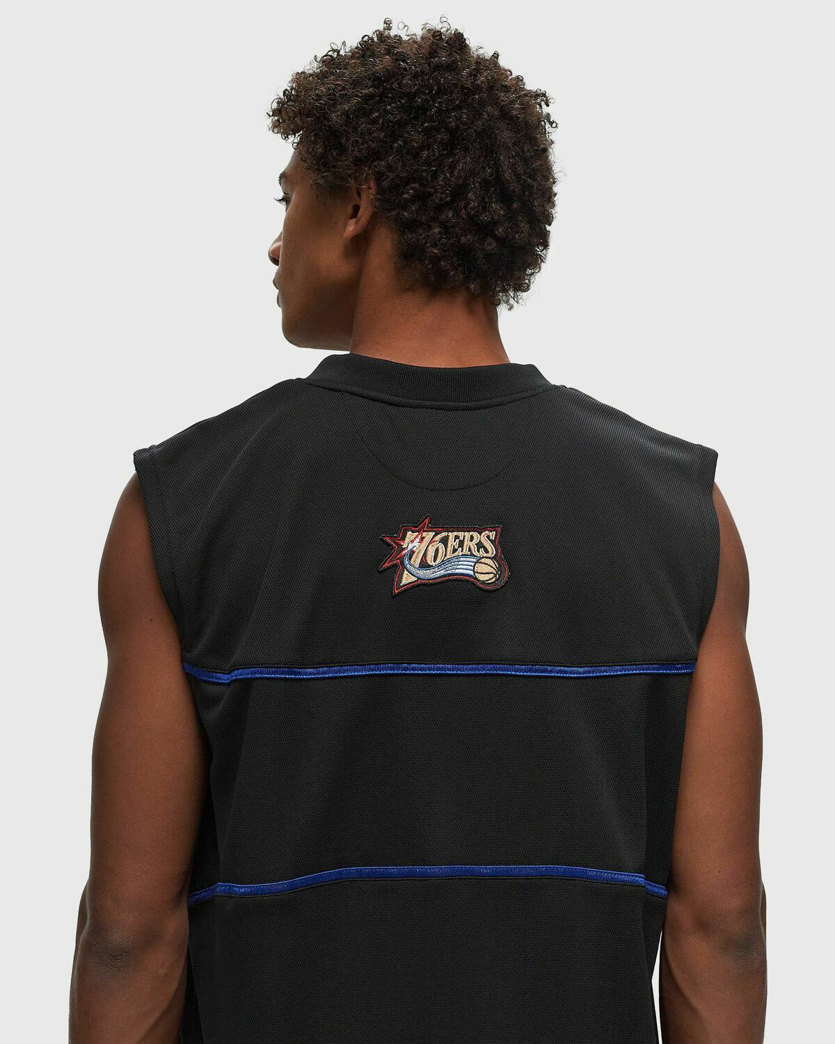 ウェア 90's Philadelphia 76ers shooting shirt 1990s Philadelphia 76ers Game Issued Black Shooting Shirt
