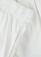 Tekla Unisex Poplin Pyjama Shorts White
