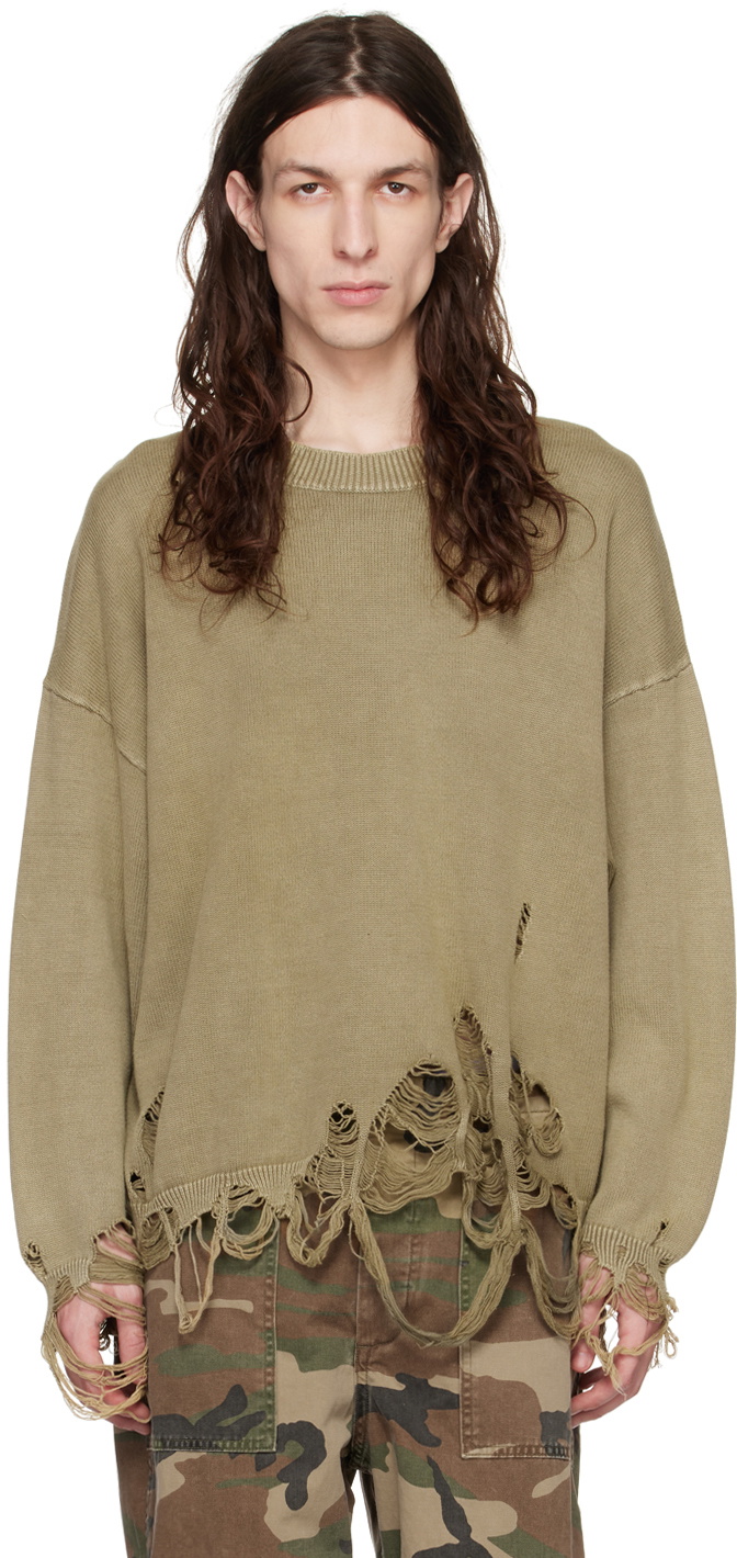adidas gazelle silver green womens YEEZY Season 1 Destroyed Wool Sweater – Dolce Vita Hub main image 1