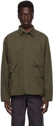 GR10K Khaki Spread Collar Jacket