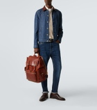 Brunello Cucinelli City leather backpack