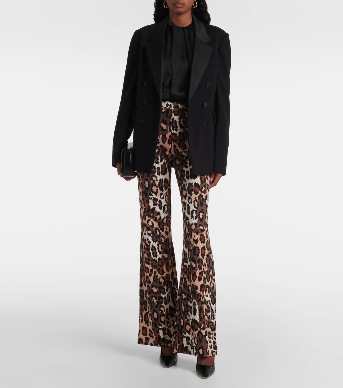 Diane von Furstenberg Brooklyn leopard-print flared pants