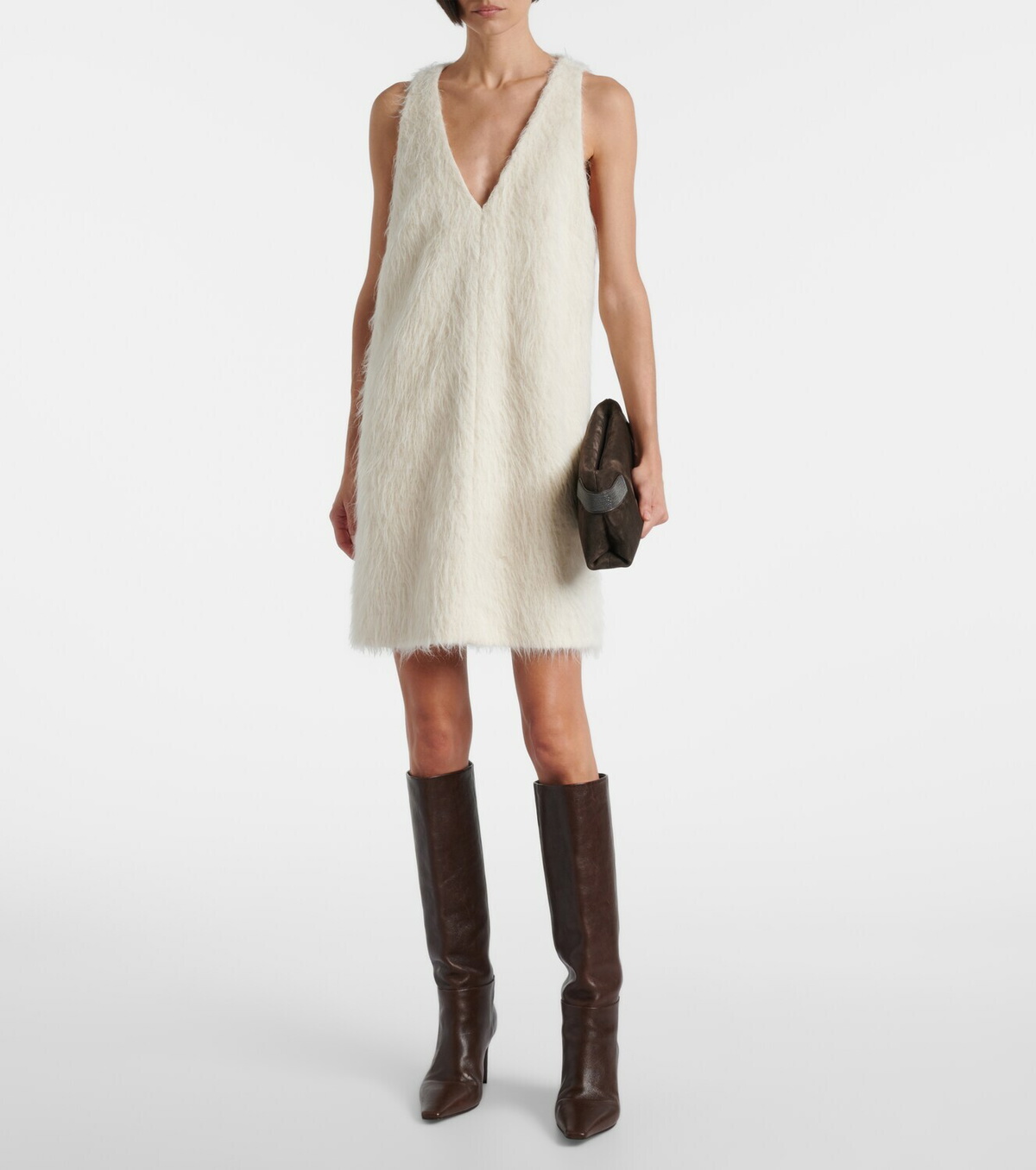 Brunello Cucinelli Alpaca wool-blend minidress